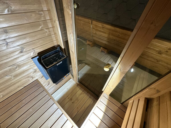 Mini-Quadro-Sauna, Balkon-Sauna, Innenraum-1