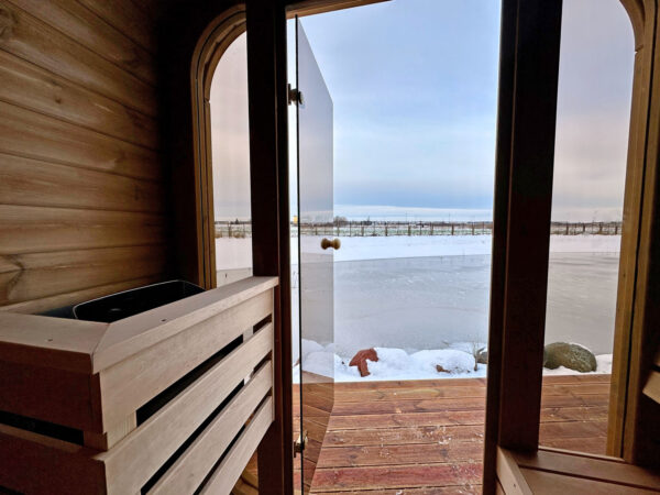 Mini-Quadro-Sauna, Balkon-Sauna,Aussicht