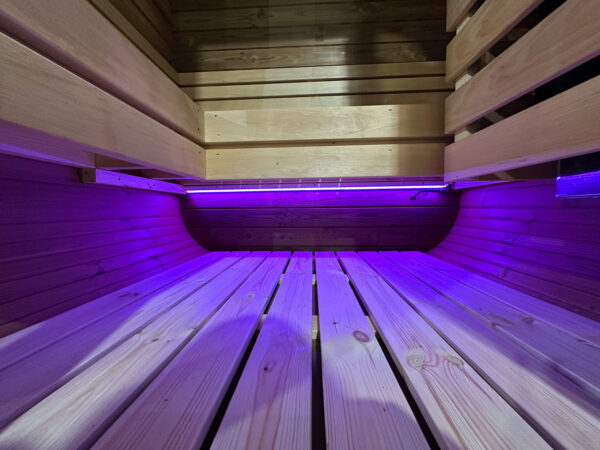 Mini-Quadro-Sauna, Balkon-Sauna, LED-Beleuchtung